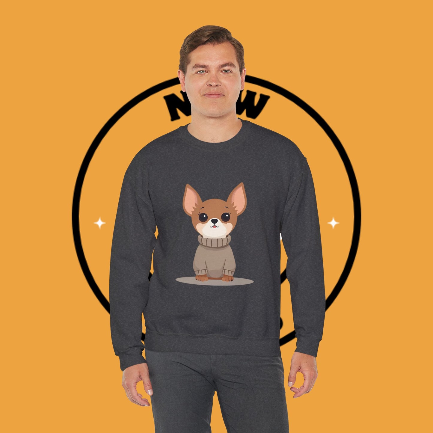 Cute Chihuahua Kawaii Sweatshirt | Cozy Dog in Sweater Design | Adorable Pet Lover Gift