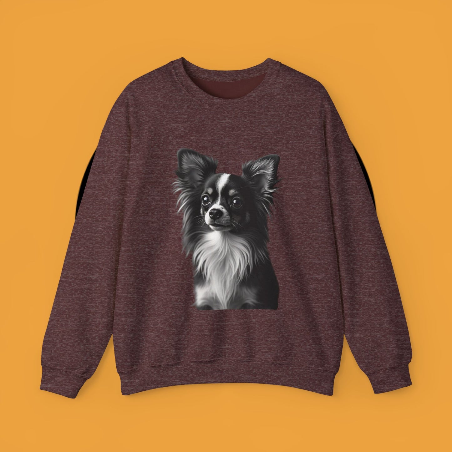 Vintage Chihuahua Portrait Sweatshirt | Black White Dog Photography | Classic Pet Art Design