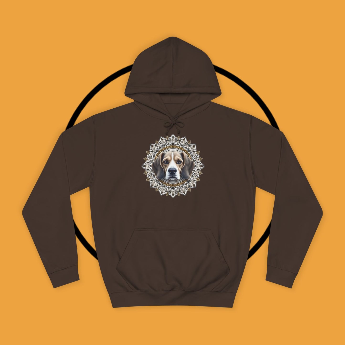 🕉️ Sacred Beagle Mandala Hoodie - Where Spirituality Meets Canine Love! ✨Royal Beagle Mandala Hoodie 🐾✨- Unisex Hoodie