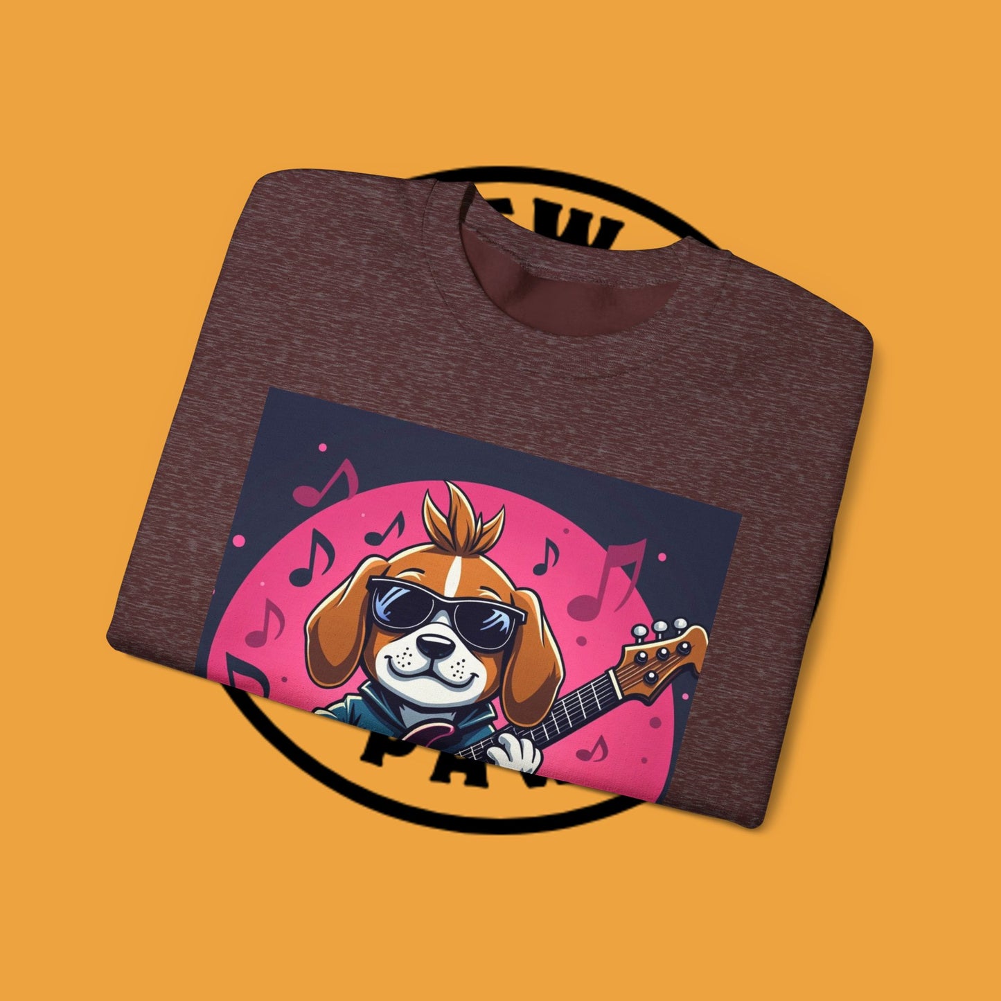 Dog Lover Crewneck Sweatshirt - Beagle Rockstar ๐ธ ROCK STAR BEAGLE SWEATSHIRT - UNLEASH YOUR INNER ROCKSTAR! ๐ธ