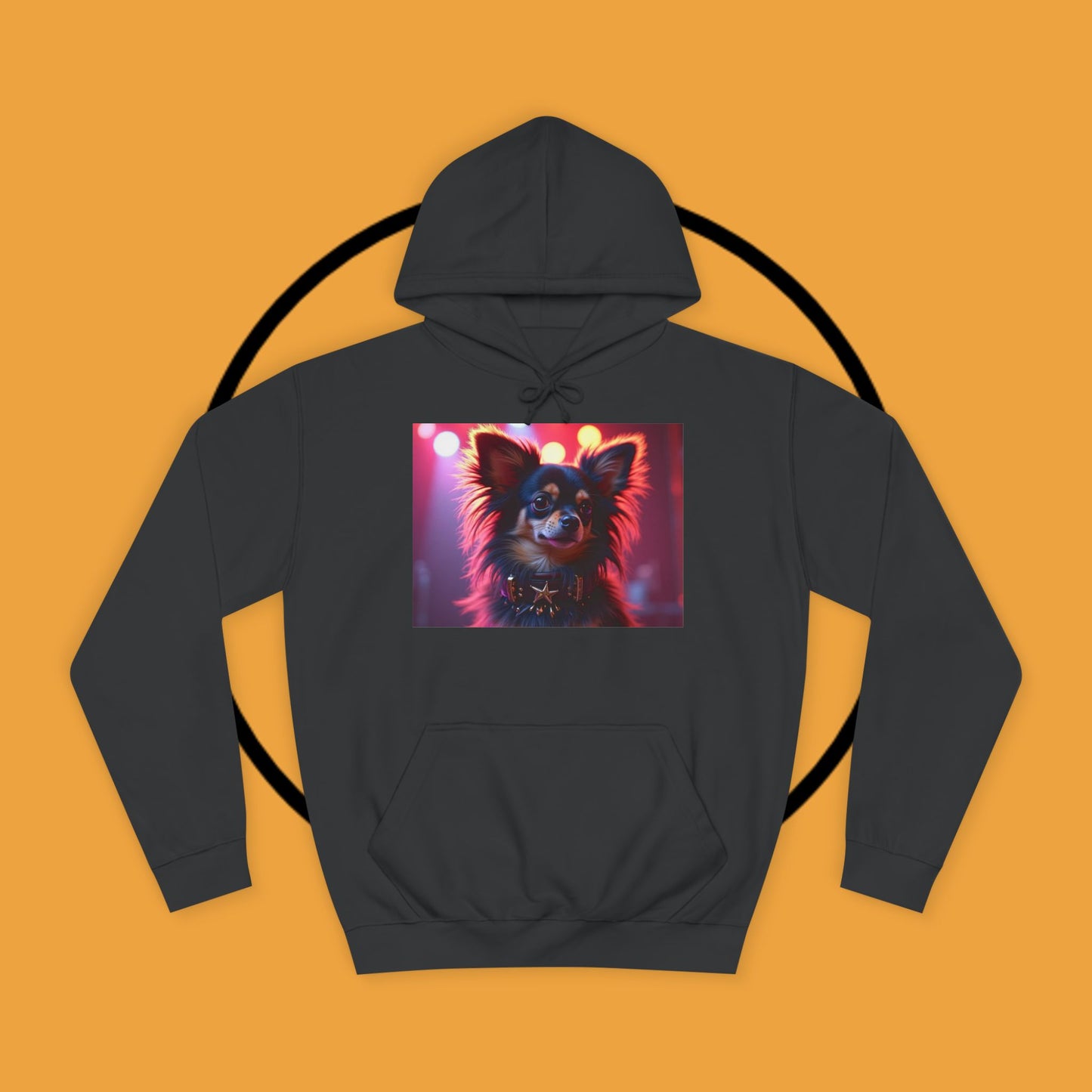 Glamorous Long-Haired Chihuahua Hoodie - Luxury Dog Portrait Pullover