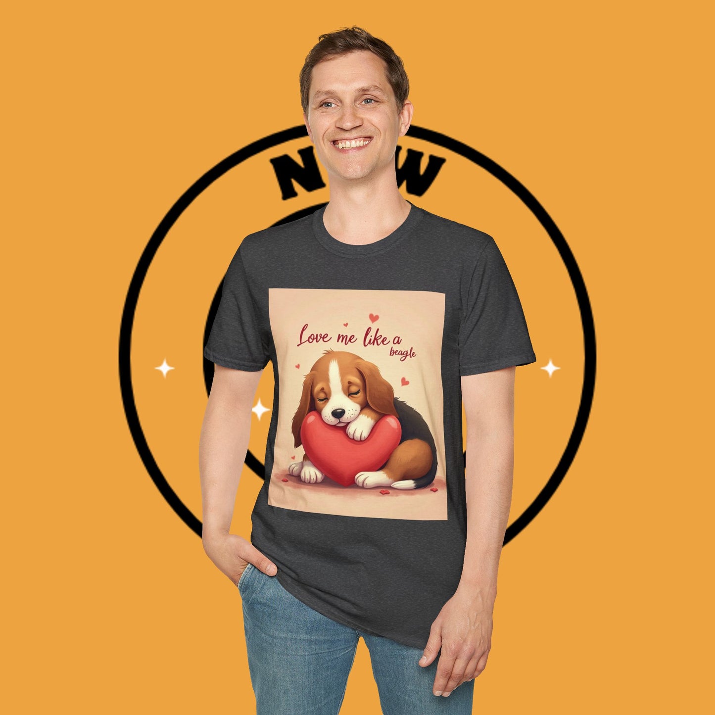 "Love Me Like a Beagle" Valentine's Day T-Shirt - Cute Dog Lover Gift | Romantic Puppy Heart Tee