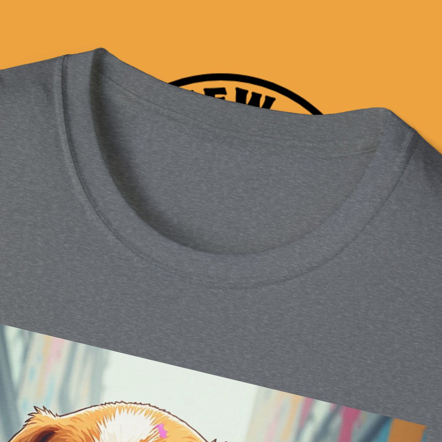 Beagle Street Art T-Shirt - Urban Paint Splatter Dog Design | Artistic Puppy Graffiti Tee for Creative Souls
