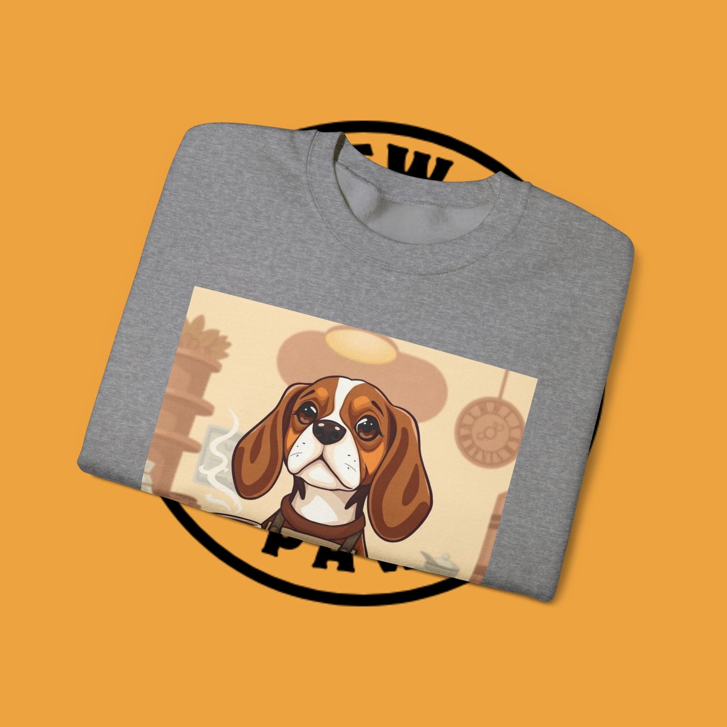 Dog Lover Crewneck Sweatshirt - Beagle Barista ☕ BARISTA BEAGLE SWEATSHIRT - BREW-TIFUL MORNINGS START HERE! ☕
