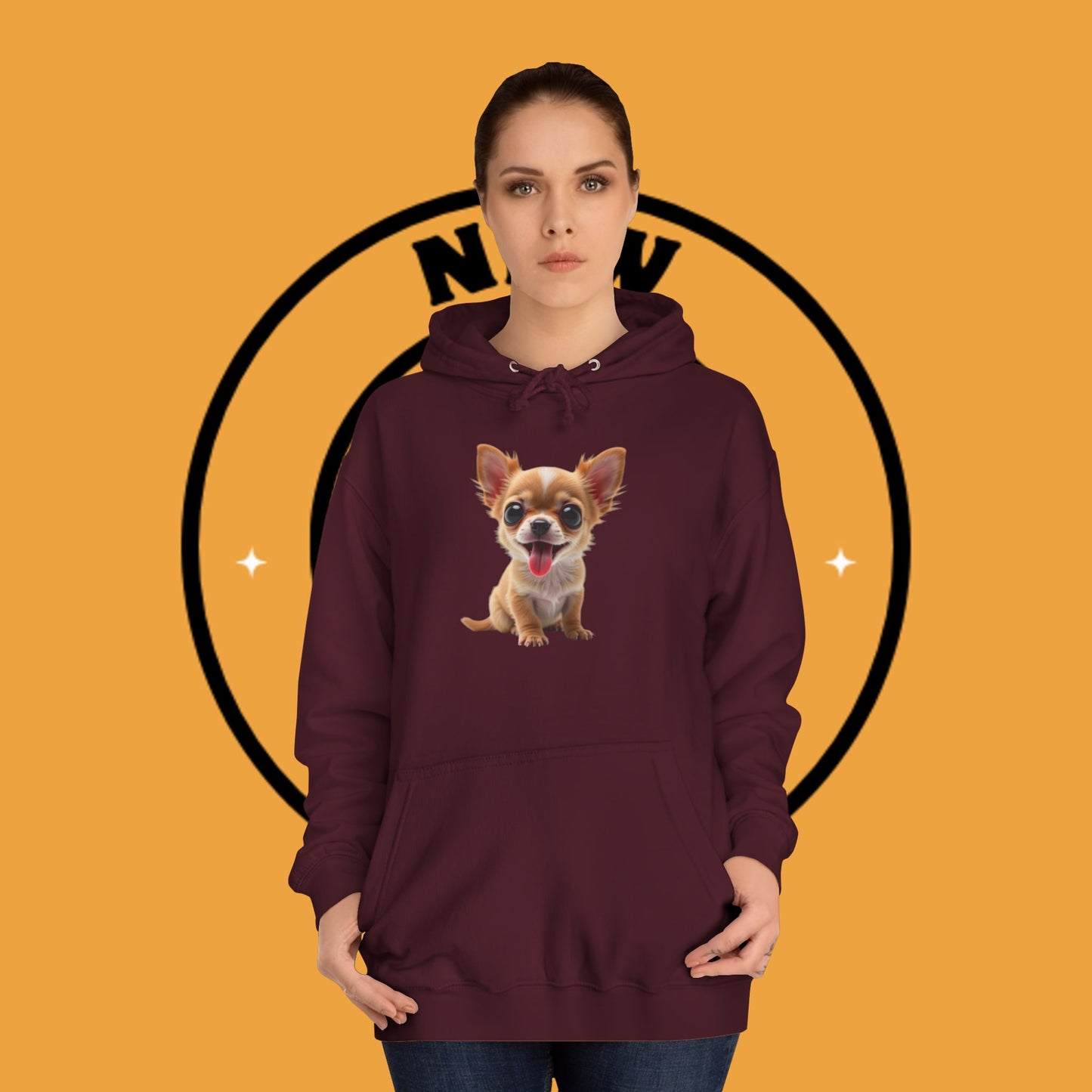 Adorable Chihuahua Puppy Hoodie - Cute Dog Lover Pullover Sweatshirt