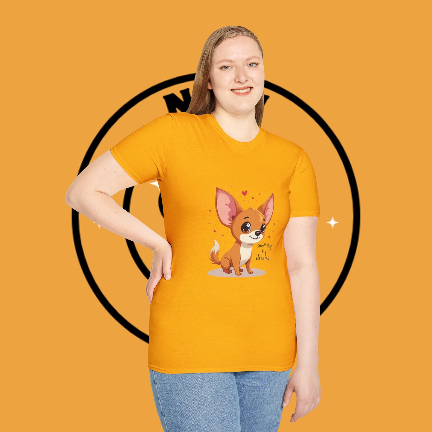Small Dog Big Dreams Chihuahua T-Shirt - Inspirational Quote Pet Lover Tee | Motivational Puppy Shirt