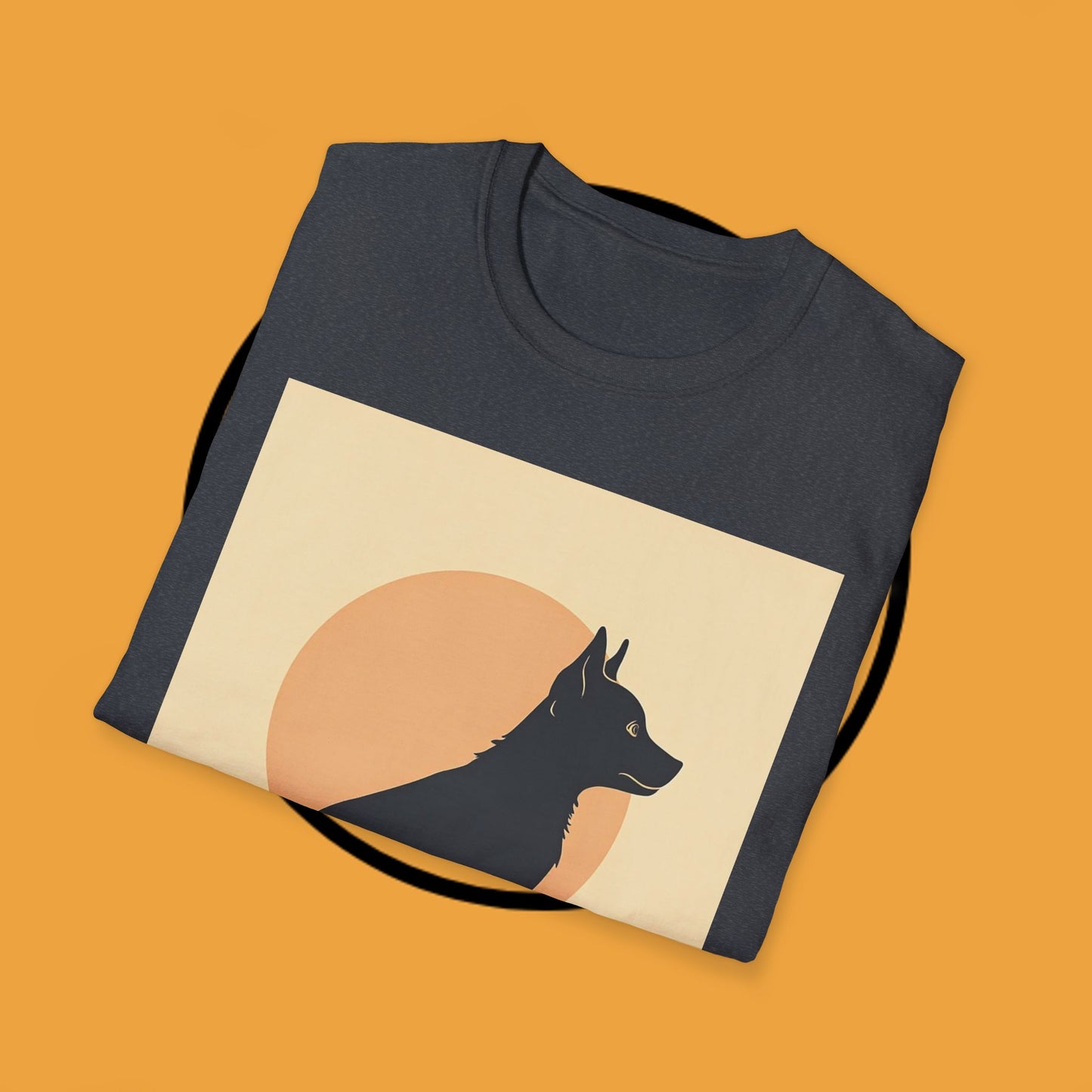 Border Collie Silhouette T-Shirt - Minimalist Sunset Design | Dog Lover Graphic Tee
