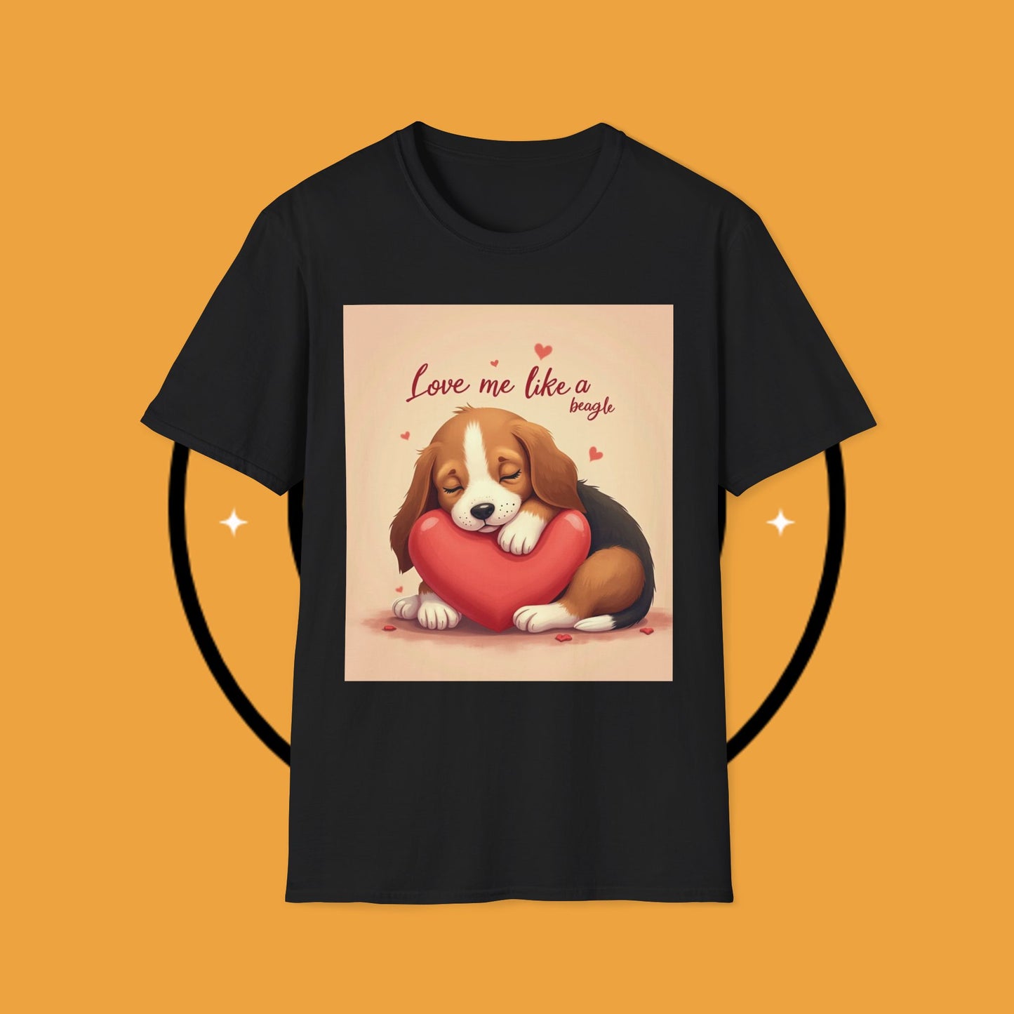"Love Me Like a Beagle" Valentine's Day T-Shirt - Cute Dog Lover Gift | Romantic Puppy Heart Tee