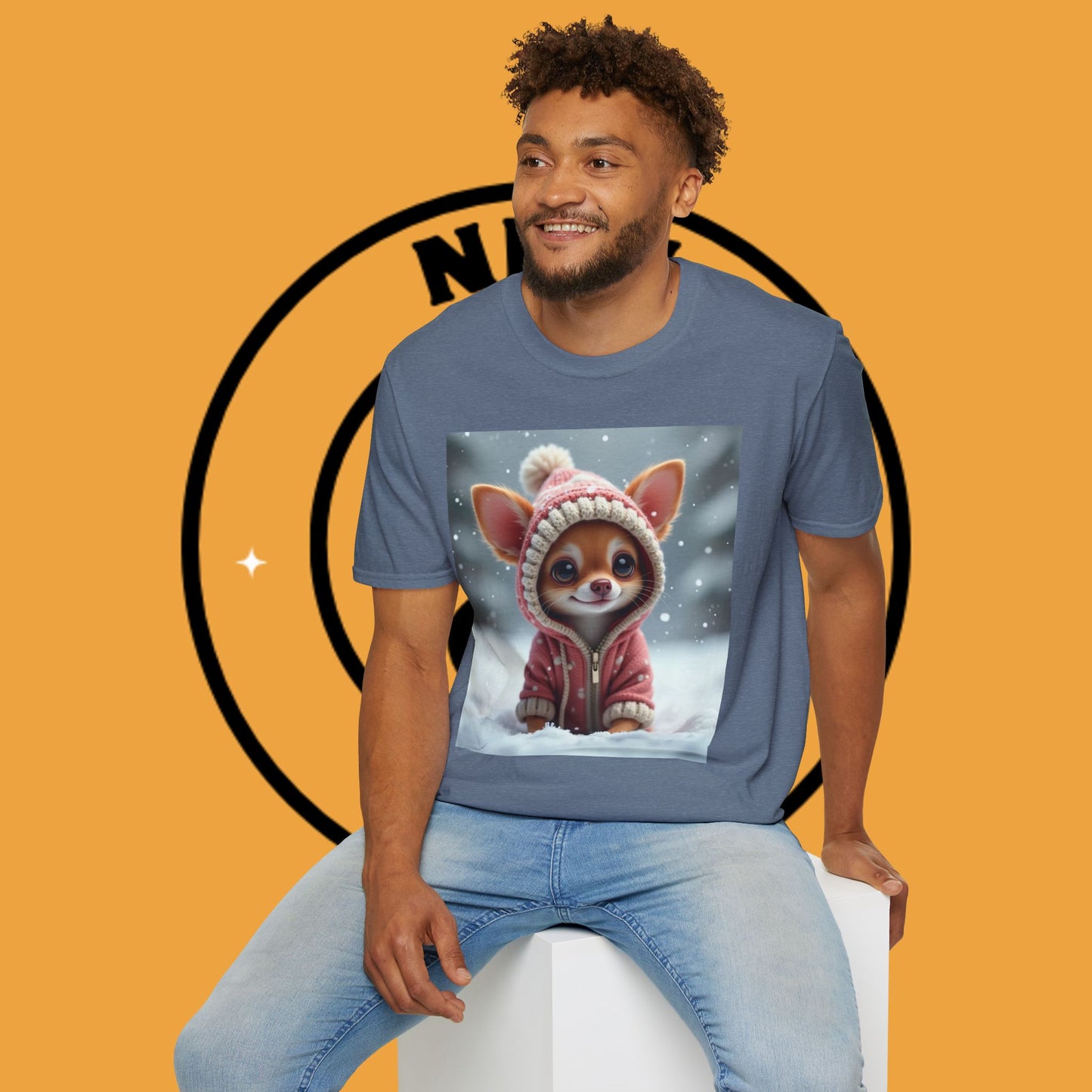 Winter Chihuahua Snow T-Shirt - Cozy Holiday Dog Art - Christmas Pet Hoodie Tee - Cute Winter Animal Shirt