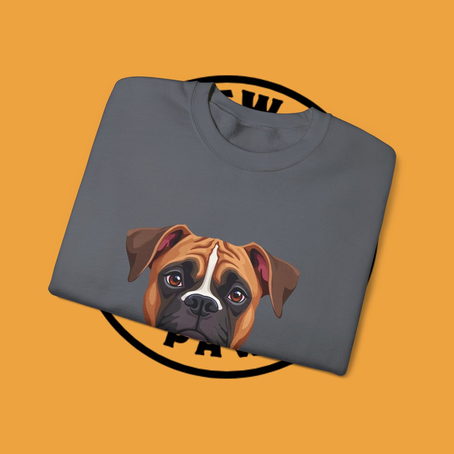 Classic Boxer Dog Portrait Crewneck Sweatshirt | Elegant Dog Lover Gift | Minimalist Boxer Art