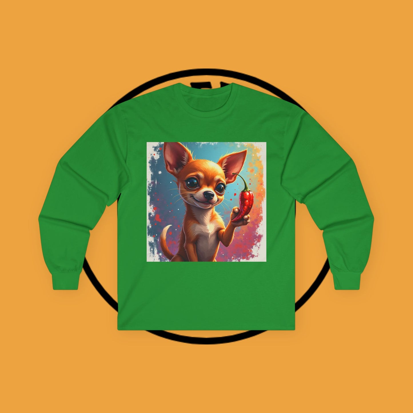 🌶️ Spicy Chihuahua Long Sleeve Tee - Premium Digital Art Design