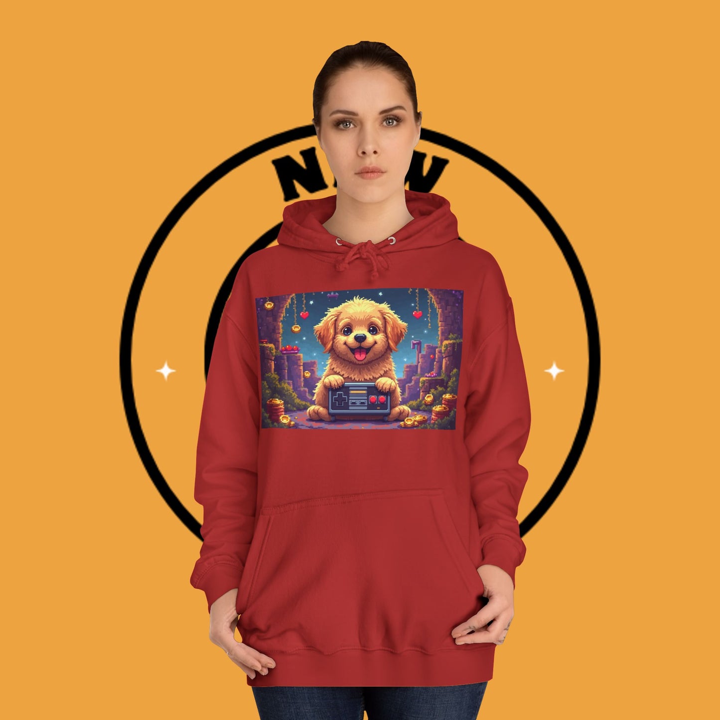 Pixel Pup Gamer Hoodie: Retro Gaming Meets Adorable Fluff