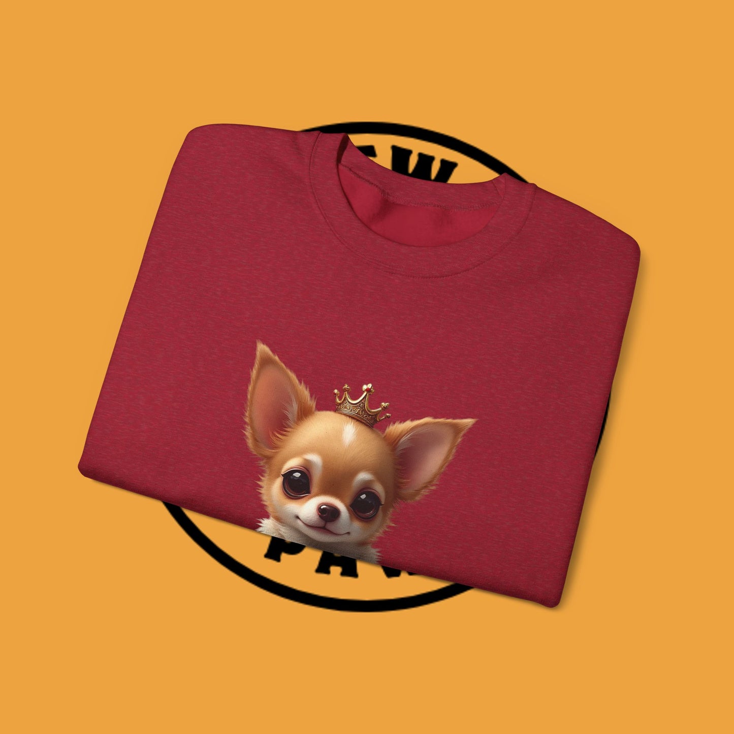 Royal Chihuahua Princess Sweatshirt | Crown Dog Design | Majestic Pet Lover Gift