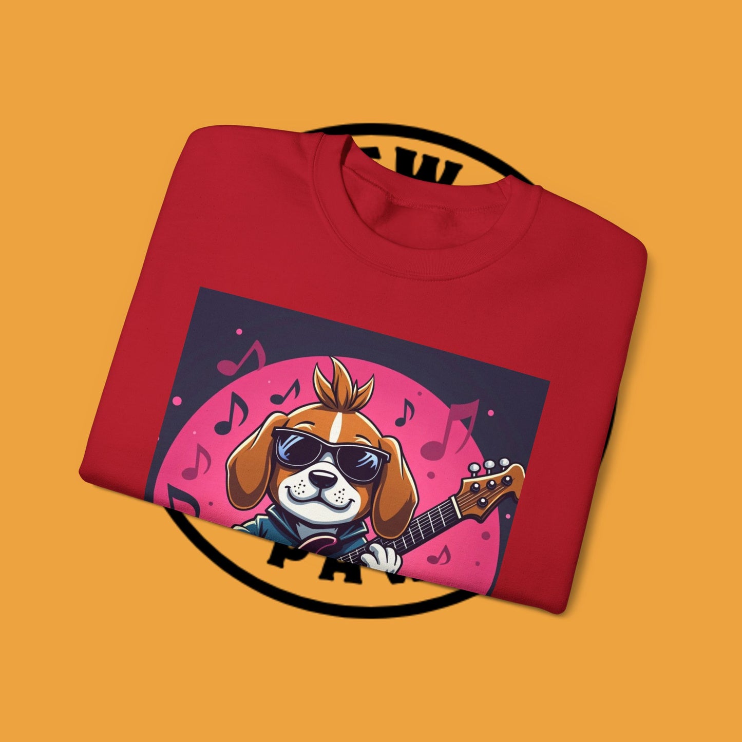 Dog Lover Crewneck Sweatshirt - Beagle Rockstar ๐ธ ROCK STAR BEAGLE SWEATSHIRT - UNLEASH YOUR INNER ROCKSTAR! ๐ธ