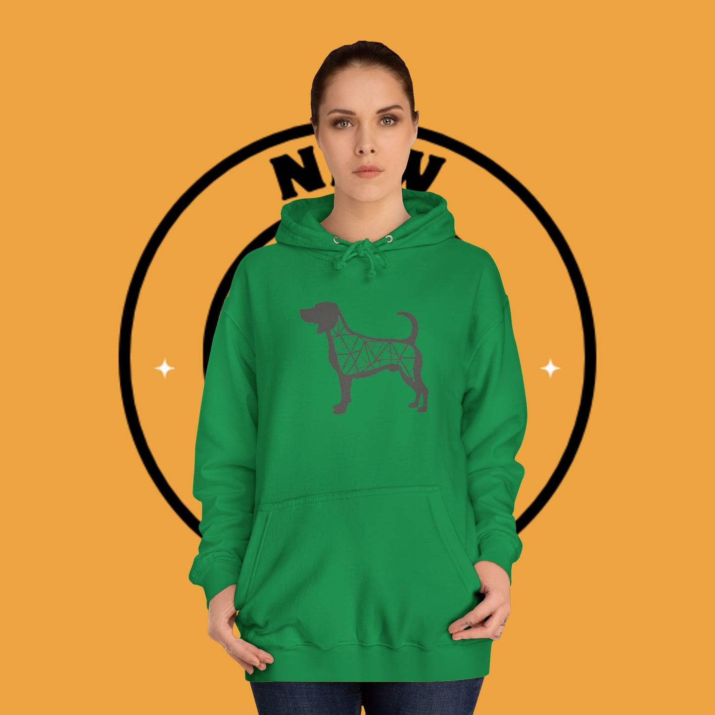 πΊ Geometric Beagle Hoodie - Modern Art Meets Canine Love! π¨ - Unisex Hoodie
