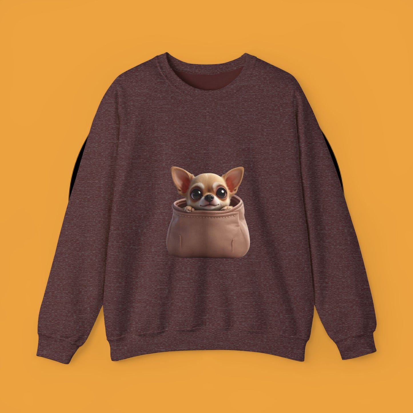 Pocket Chihuahua Sweatshirt - Cute Purse Puppy Design | Small Dog Lover Gift Crewneck