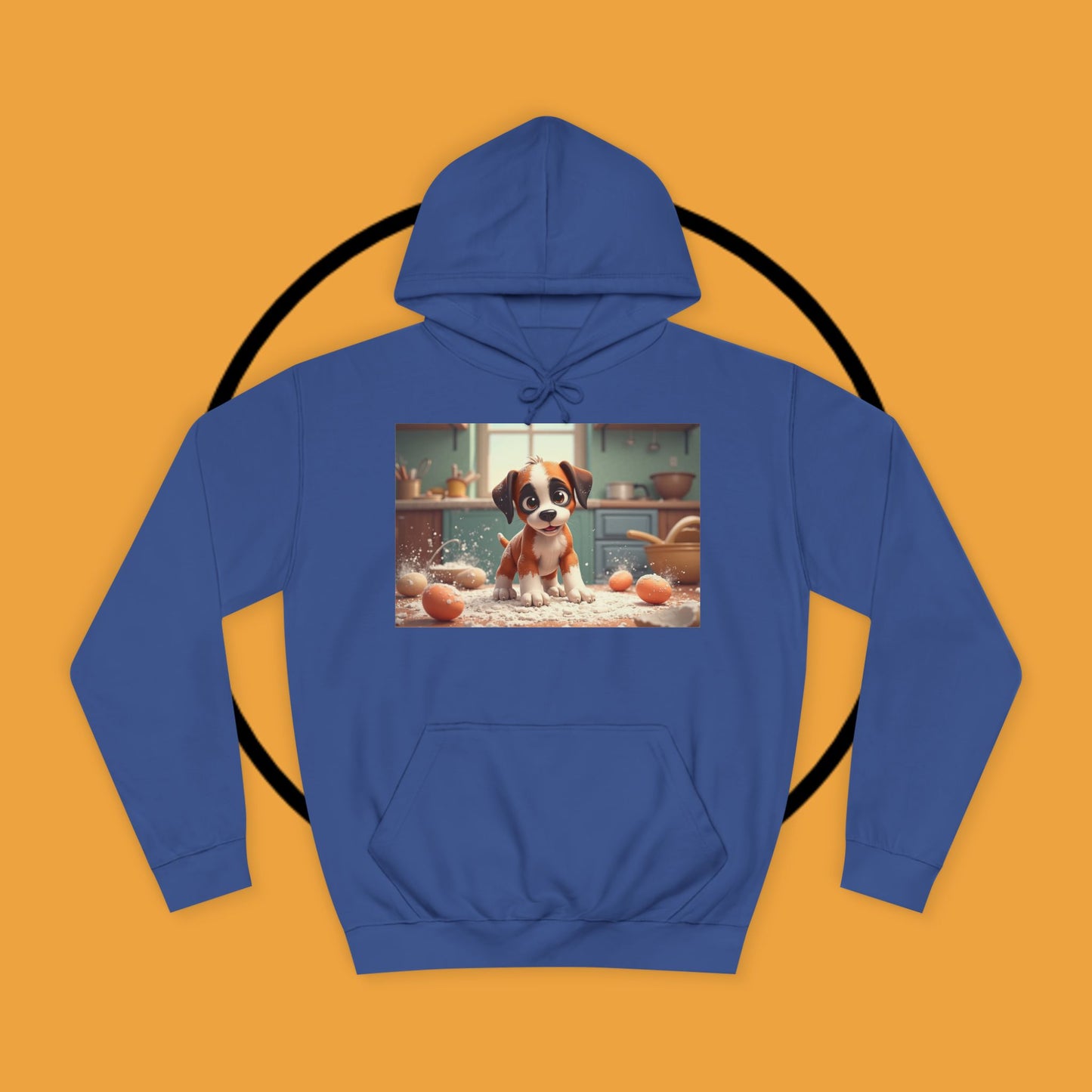Adorable Mischievous Boxer Puppy Hoodie - Cute Kitchen Chaos Design | Dog Lover Gift