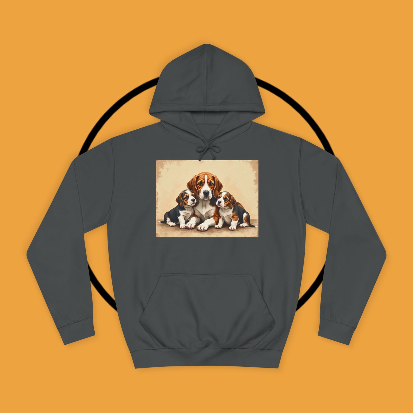 π¨βπ©βπ§βπ¦ Beagle Family Portrait Hoodie - Love Multiplied by Three! πΎ - Unisex Hoodie