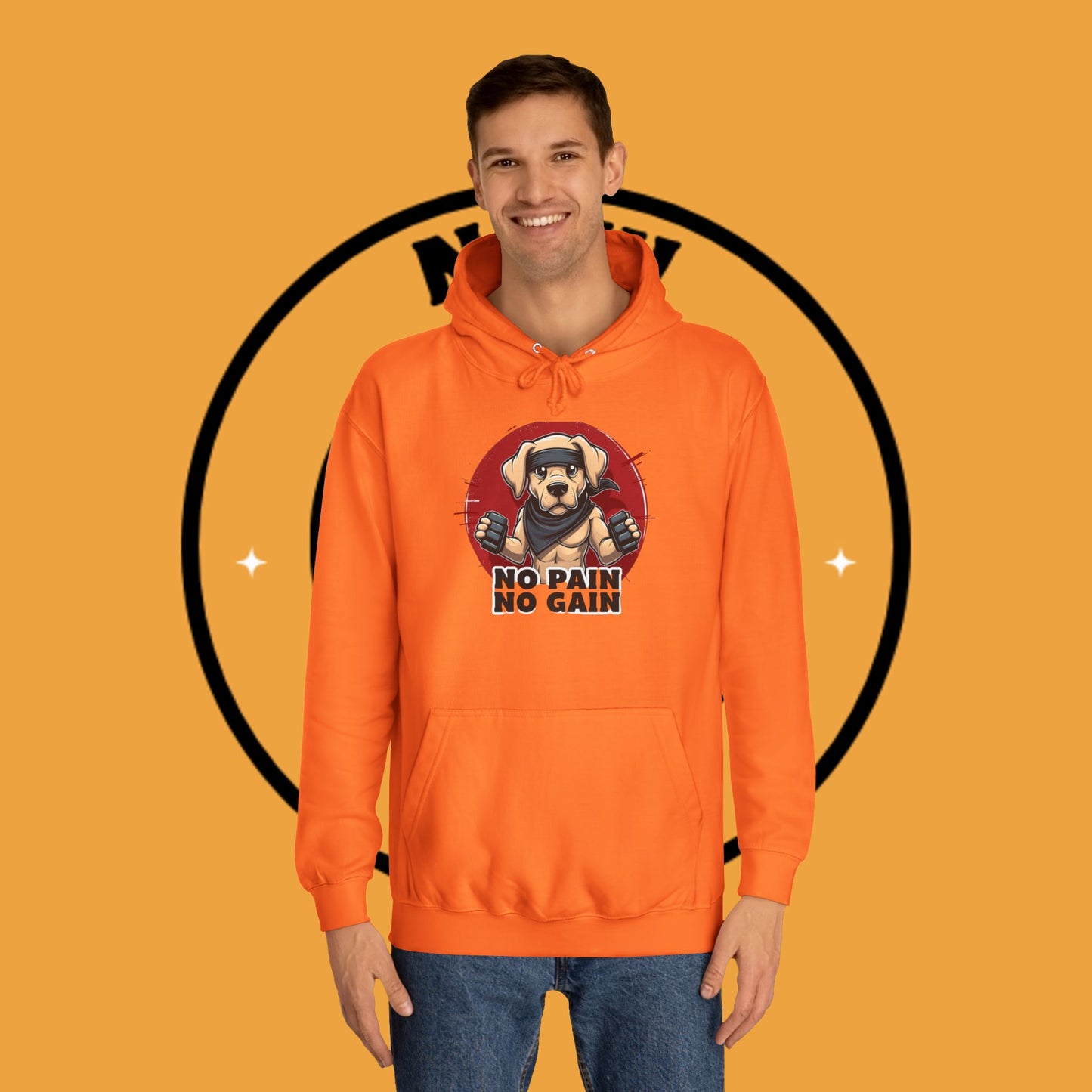 No Pain, No Gain – Motivational Workout Dog Hoodie - Unisex Hoodies