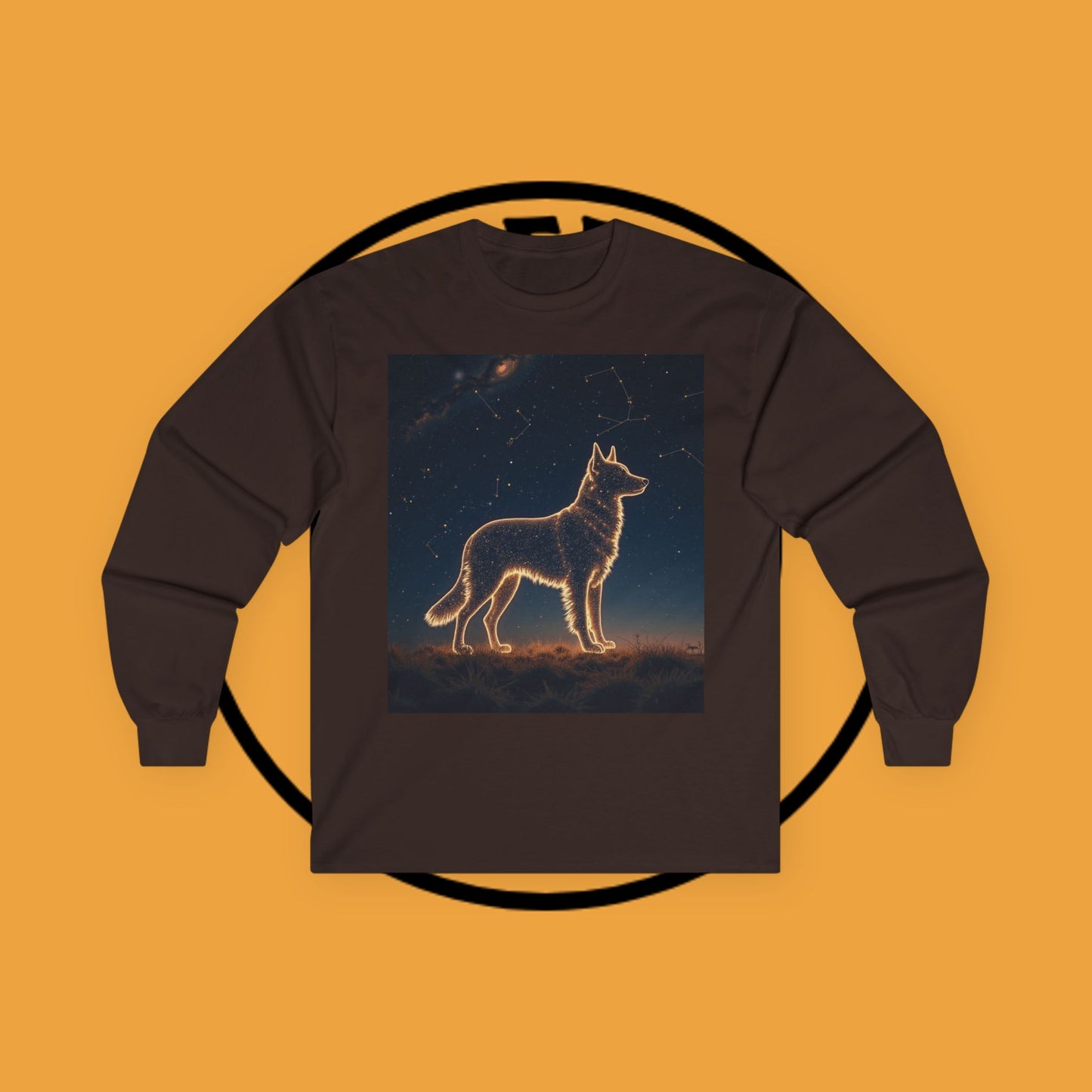 Cosmic Border Collie Constellation Long Sleeve Tee - Celestial Dog Shirt | Mystical Pet Apparel
