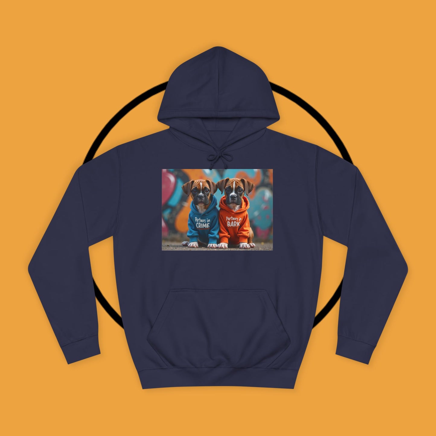 Partners in Crime & Bark Boxer Hoodie | Best Friends Dog Gift | Matching Pet Apparel | Friendship Goals