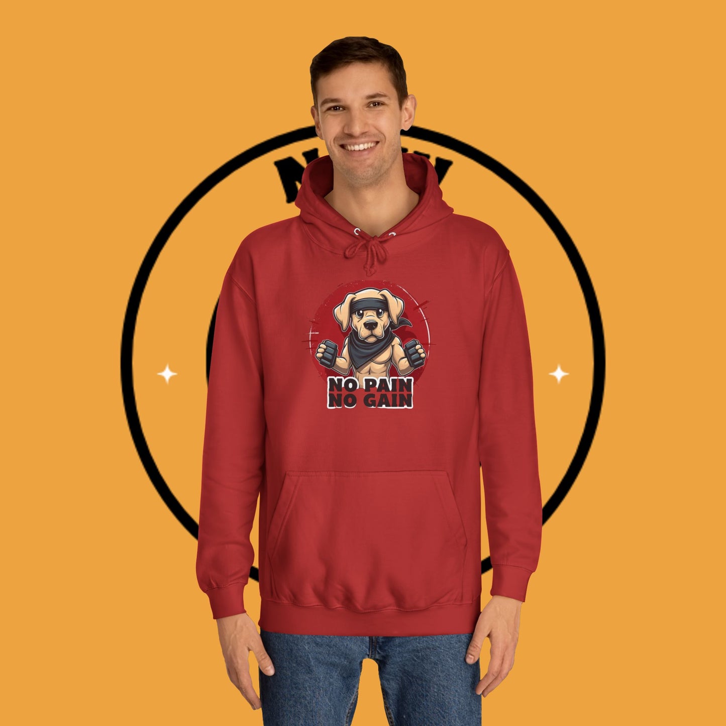No Pain, No Gain – Motivational Workout Dog Hoodie - Unisex Hoodies