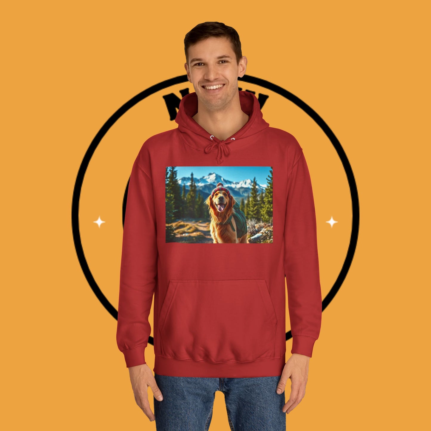 Adventure Awaits – Golden Retriever Mountain Hike Hoodie - Unisex Hoodies