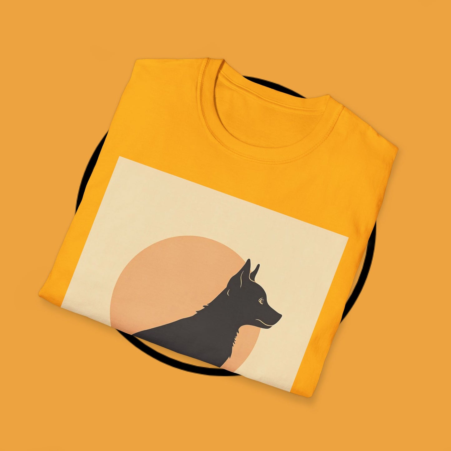 Border Collie Silhouette T-Shirt - Minimalist Sunset Design | Dog Lover Graphic Tee