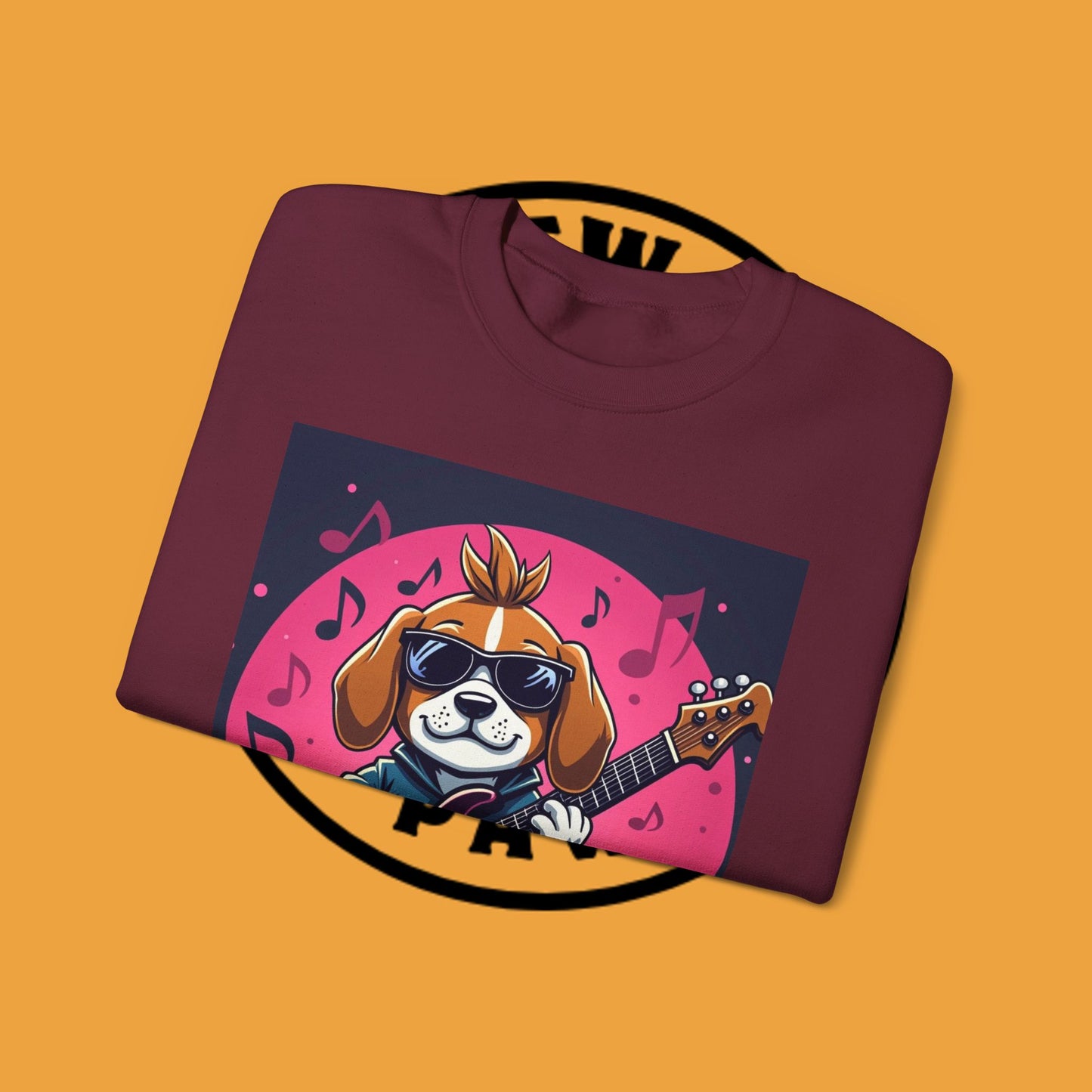 Dog Lover Crewneck Sweatshirt - Beagle Rockstar ๐ธ ROCK STAR BEAGLE SWEATSHIRT - UNLEASH YOUR INNER ROCKSTAR! ๐ธ