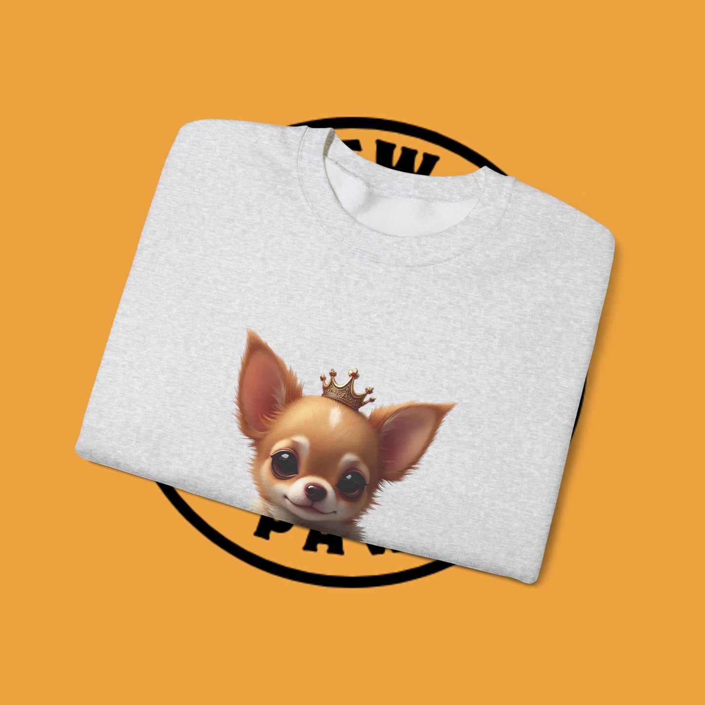 Royal Chihuahua Princess Sweatshirt | Crown Dog Design | Majestic Pet Lover Gift