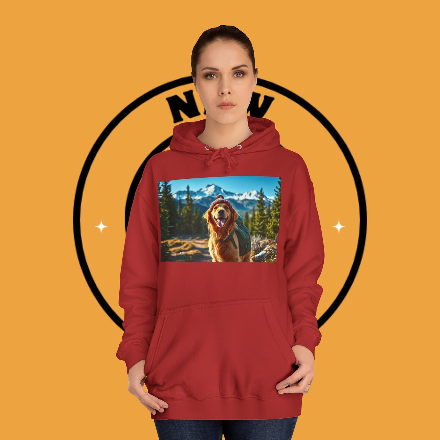 Adventure Awaits – Golden Retriever Mountain Hike Hoodie - Unisex Hoodies
