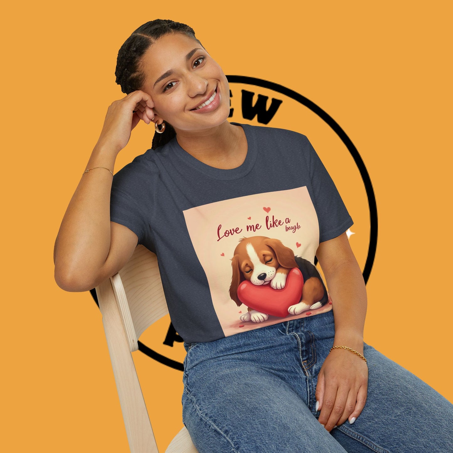 "Love Me Like a Beagle" Valentine's Day T-Shirt - Cute Dog Lover Gift | Romantic Puppy Heart Tee