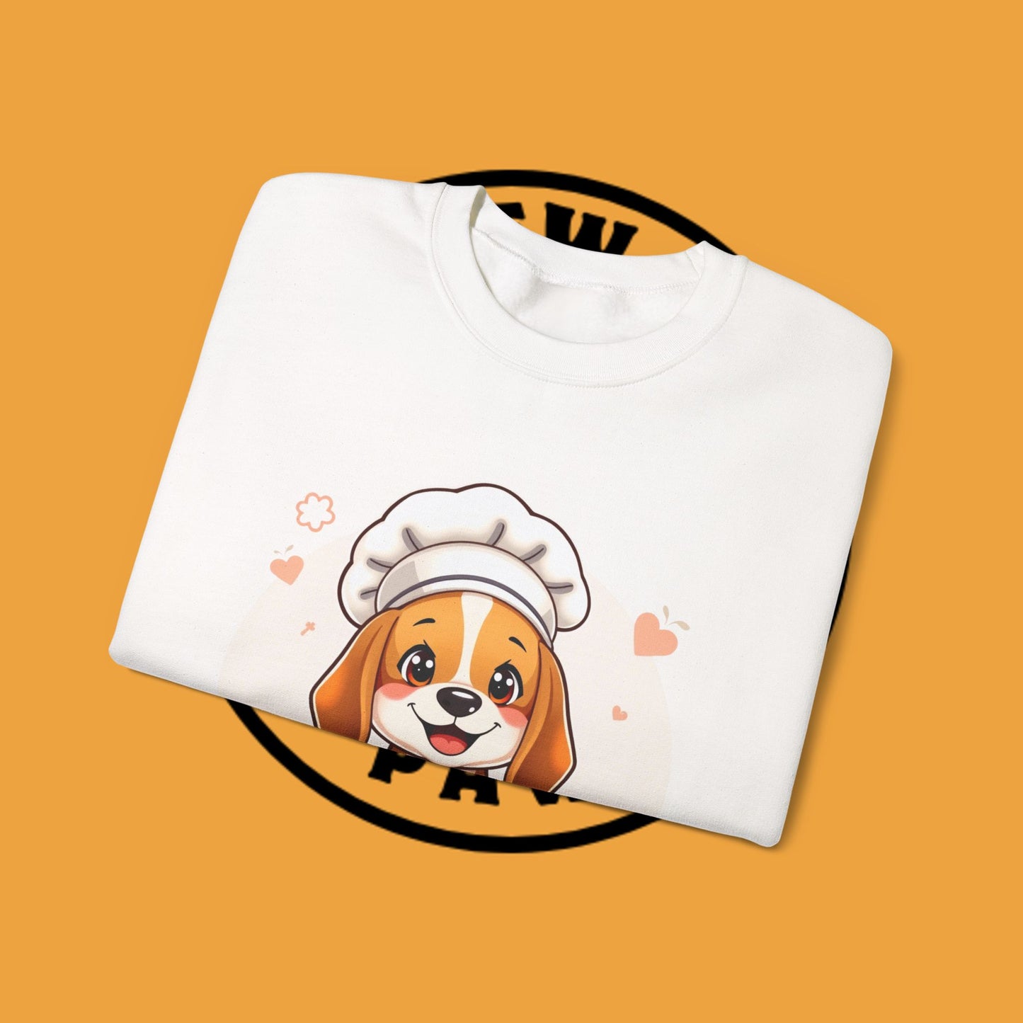 Chef Dog Crewneck Sweatshirt - Kawaii Beagle Design with Chef Hat