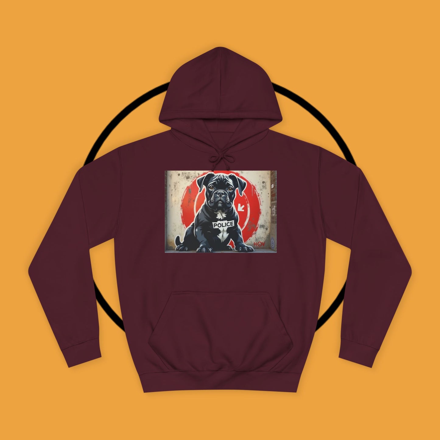 K9 Police Boxer Puppy Hoodie - Street Art Law Enforcement Design | First Responder Gift