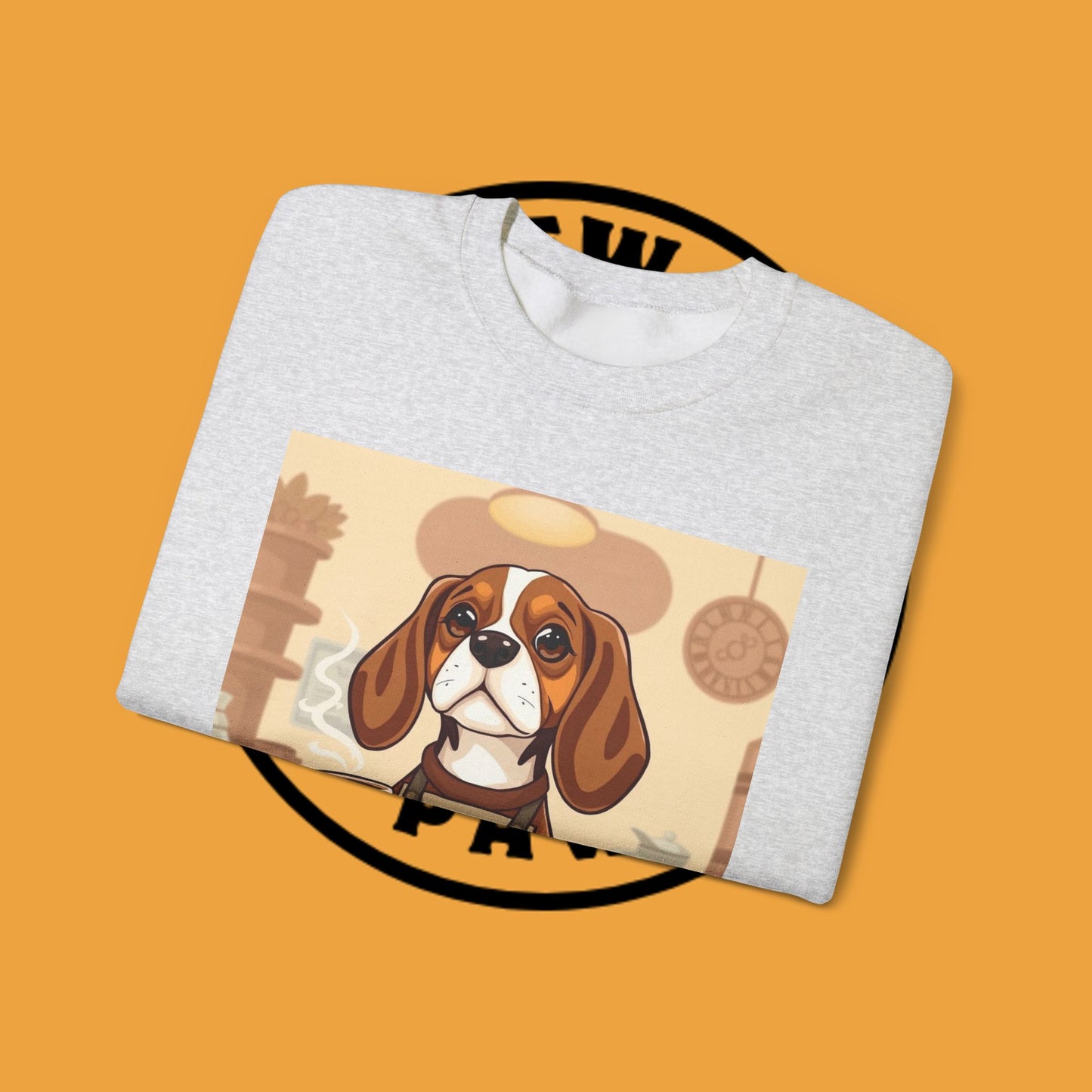 Dog Lover Crewneck Sweatshirt - Beagle Barista ☕ BARISTA BEAGLE SWEATSHIRT - BREW-TIFUL MORNINGS START HERE! ☕