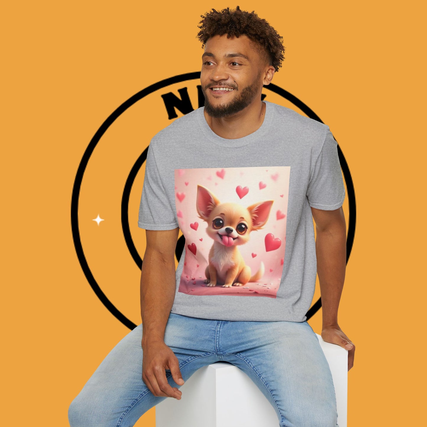 Cute Chihuahua Puppy Love Heart T-Shirt - Funny Dog Lover Gift Tee | Kawaii Pet Apparel