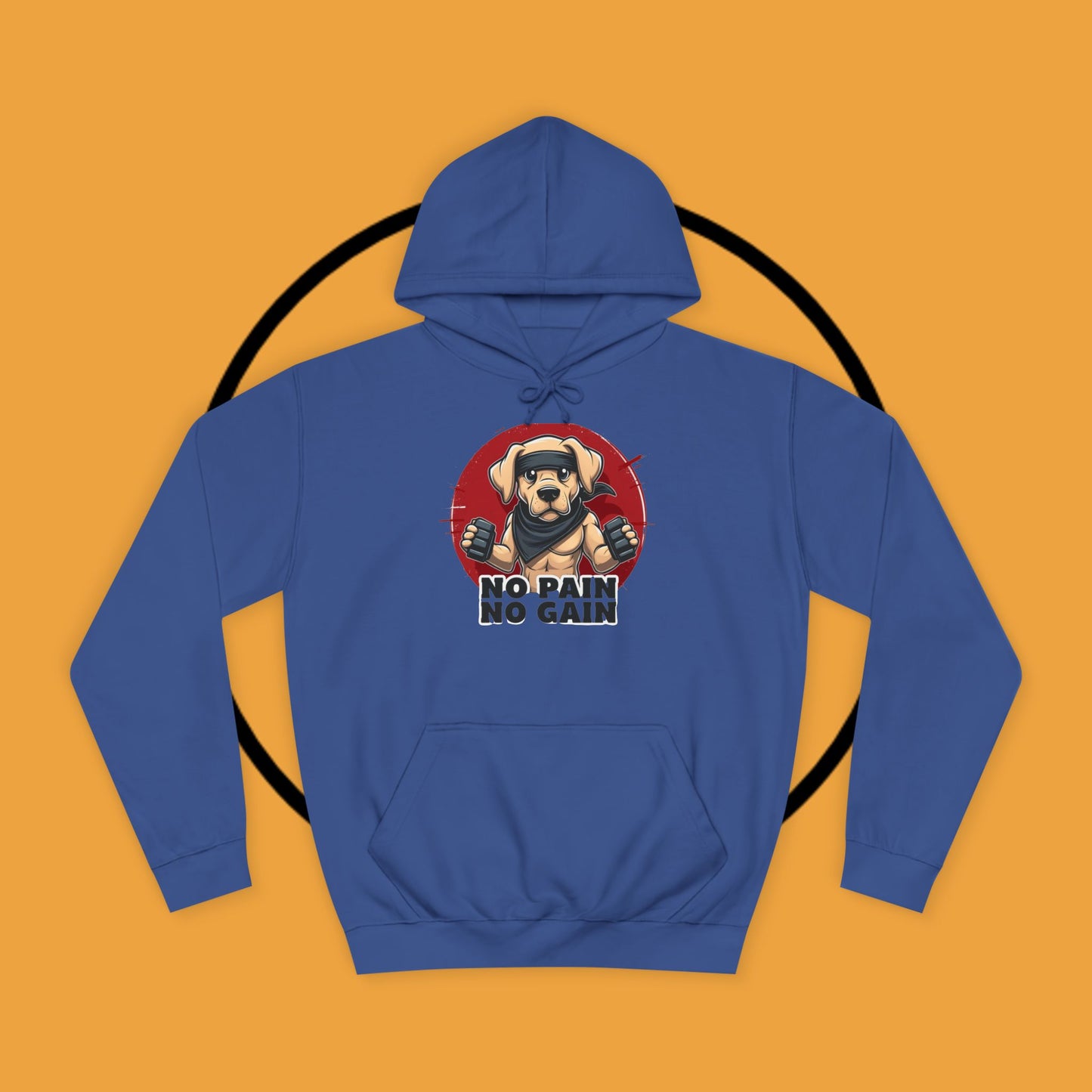 No Pain, No Gain – Motivational Workout Dog Hoodie - Unisex Hoodies