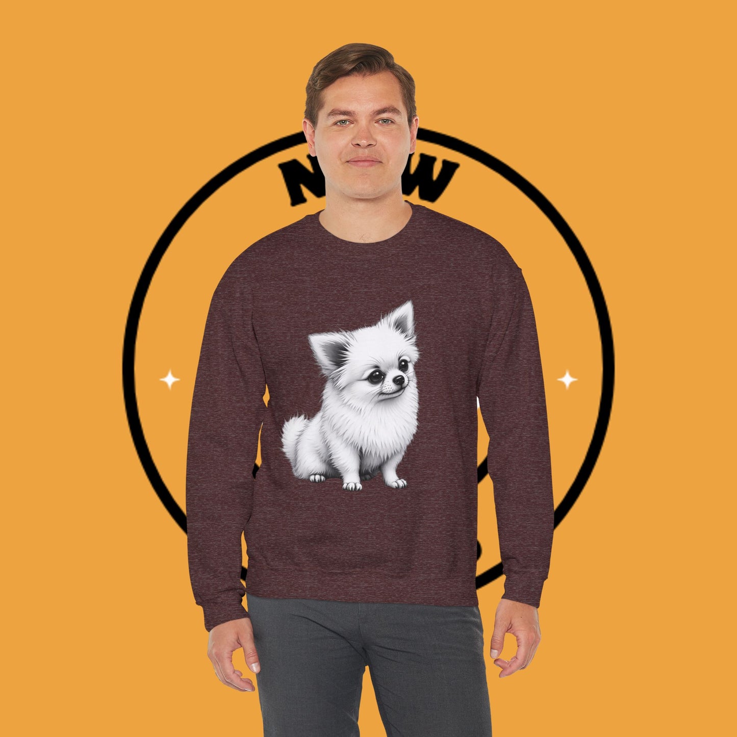 Classic Chihuahua Sketch Sweatshirt | Black White Dog Portrait | Artistic Pet Lover Gift