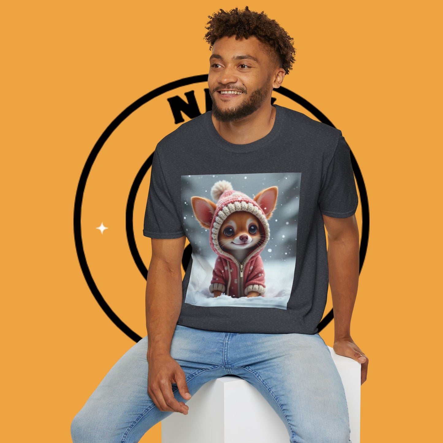 Winter Chihuahua Snow T-Shirt - Cozy Holiday Dog Art - Christmas Pet Hoodie Tee - Cute Winter Animal Shirt