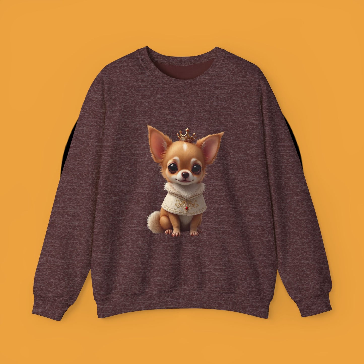 Royal Chihuahua Princess Sweatshirt | Crown Dog Design | Majestic Pet Lover Gift