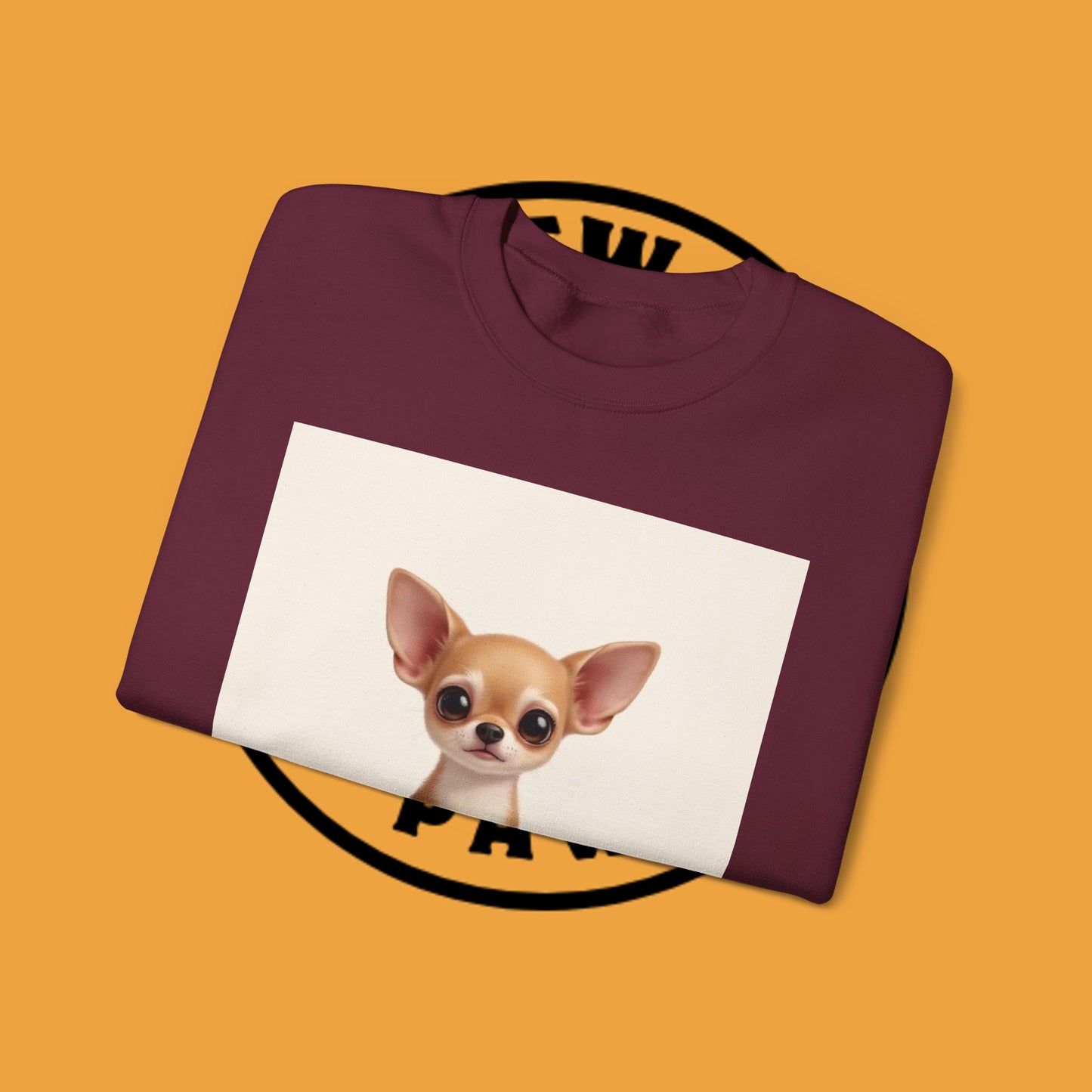 "Minimal Dog Maximum Love" Chihuahua Sweatshirt | Cute Puppy Quote Design | Small Dog Lover Gift