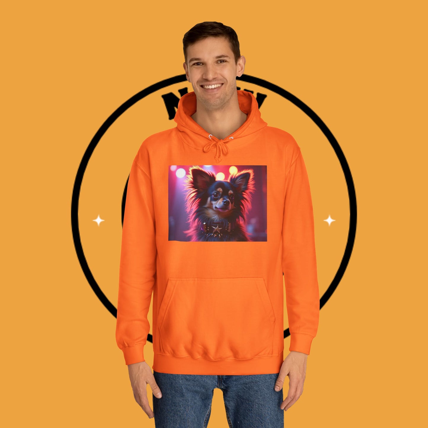 Glamorous Long-Haired Chihuahua Hoodie - Luxury Dog Portrait Pullover