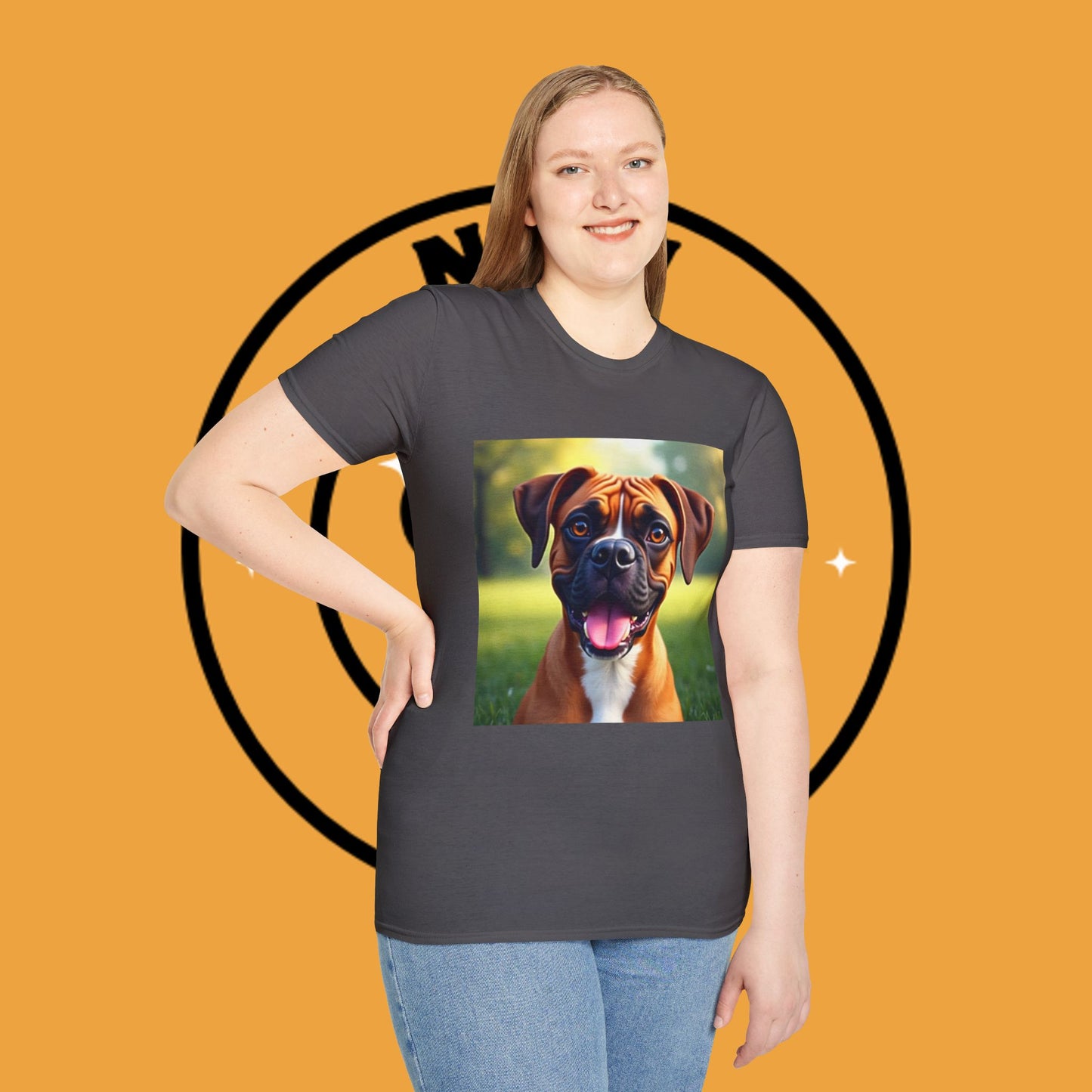 "Happy Boxer Pure Joy" Premium T-Shirt / Smiling Puppy Joy Tee Gift