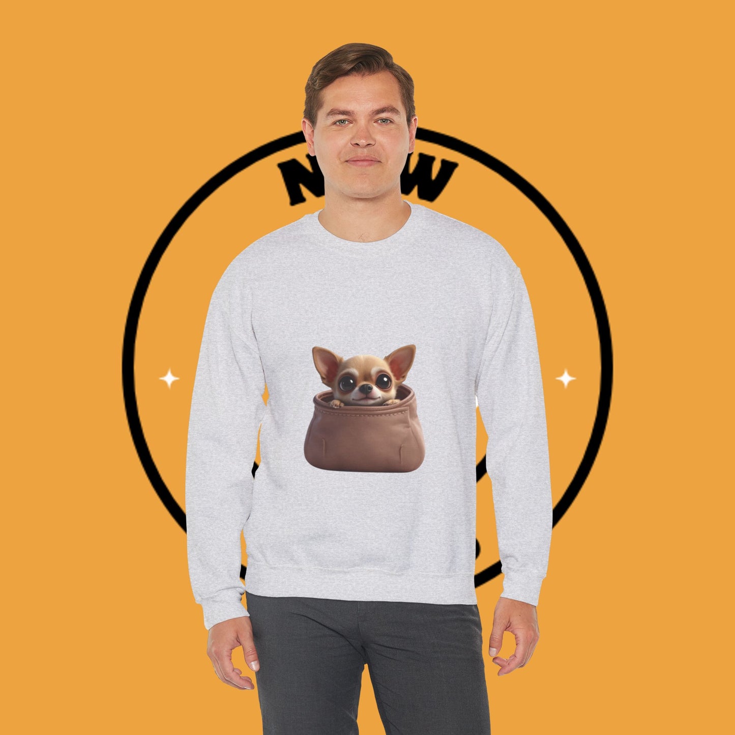 Pocket Chihuahua Sweatshirt - Cute Purse Puppy Design | Small Dog Lover Gift Crewneck