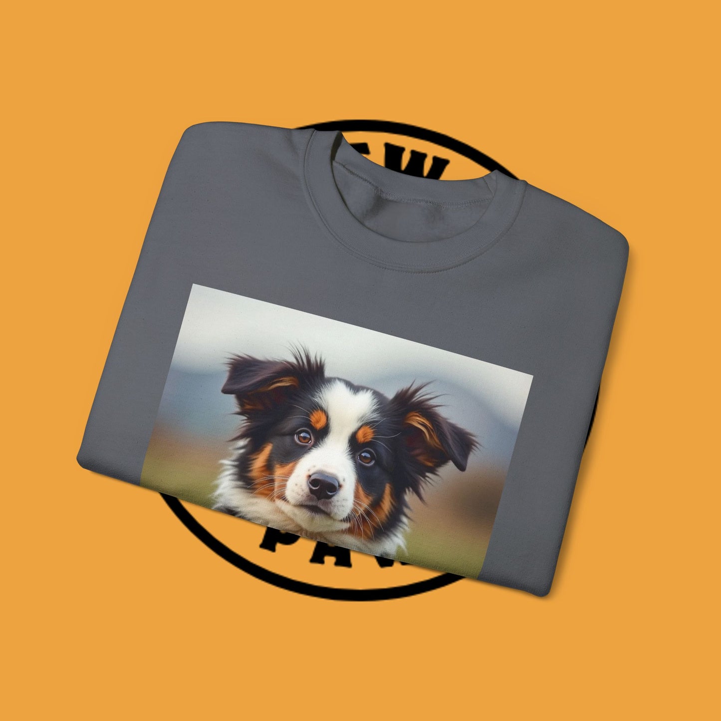 Photographer Dog Crewneck Sweatshirt - Cute Puppy with Vintage Camera Design | Photography Lover Gift