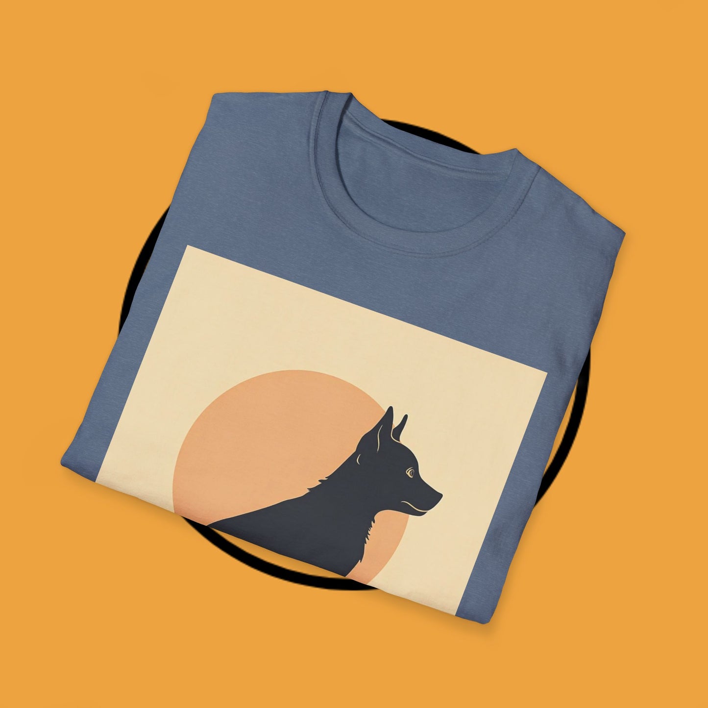 Border Collie Silhouette T-Shirt - Minimalist Sunset Design | Dog Lover Graphic Tee