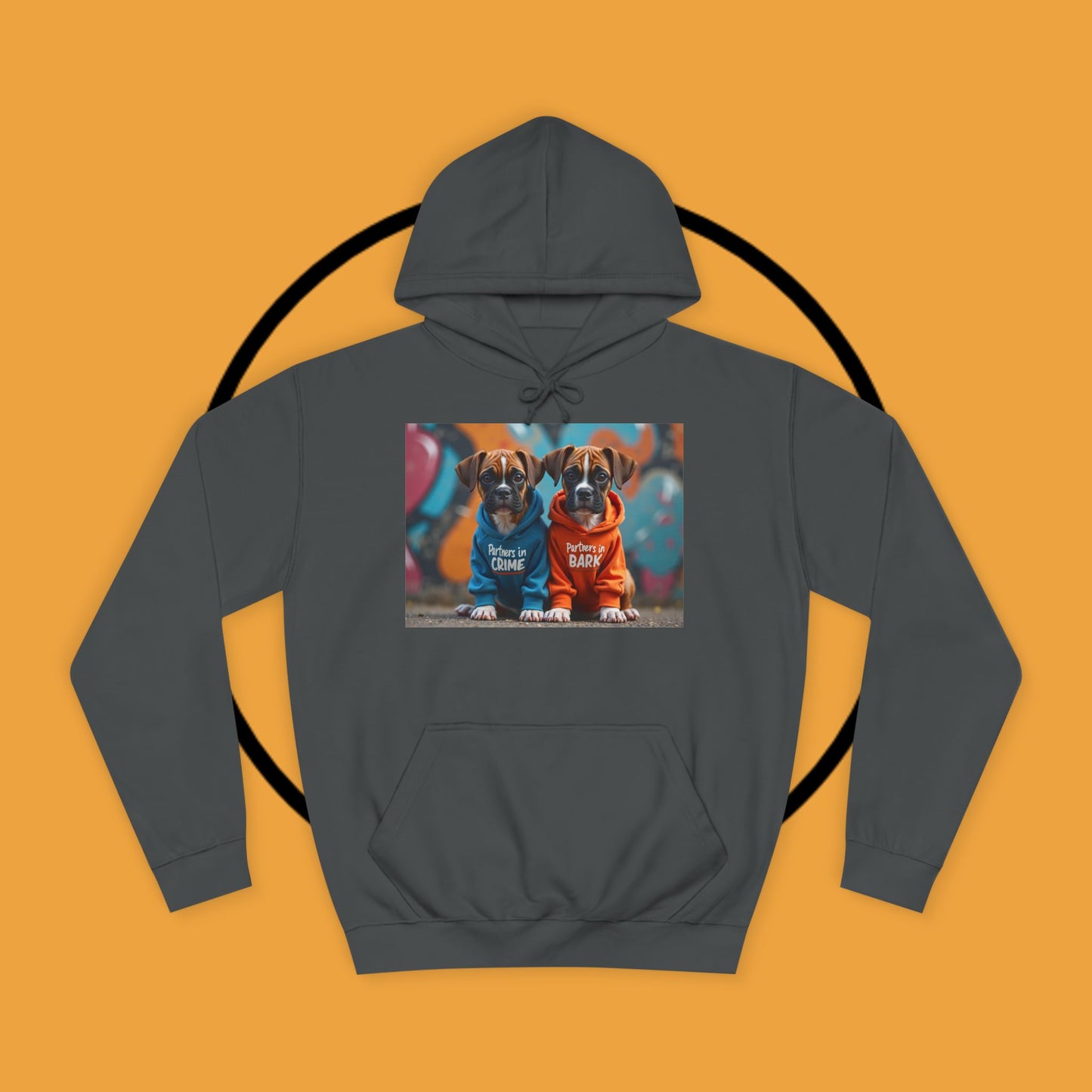 Partners in Crime & Bark Boxer Hoodie | Best Friends Dog Gift | Matching Pet Apparel | Friendship Goals