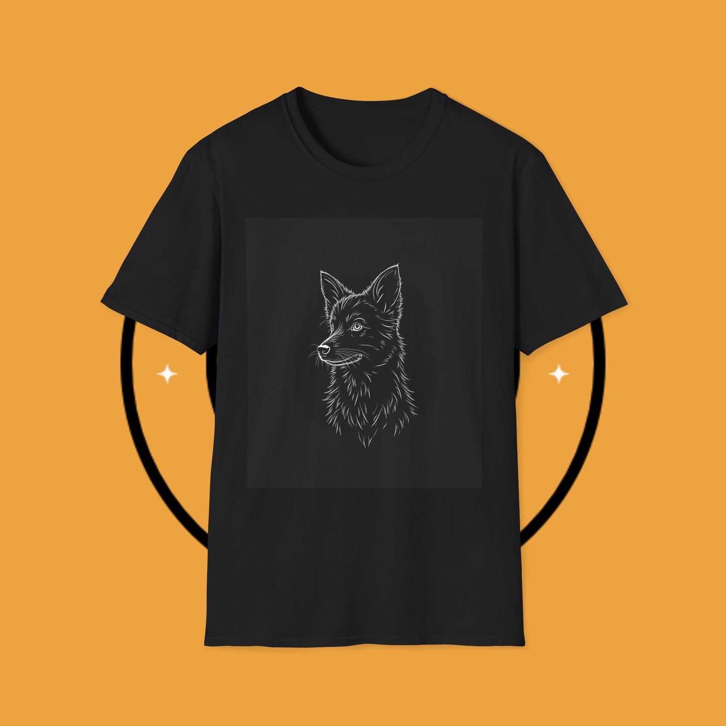 Premium Border Collie Portrait T-Shirt - Minimalist Black & White Design | Dog Lover Graphic Tee