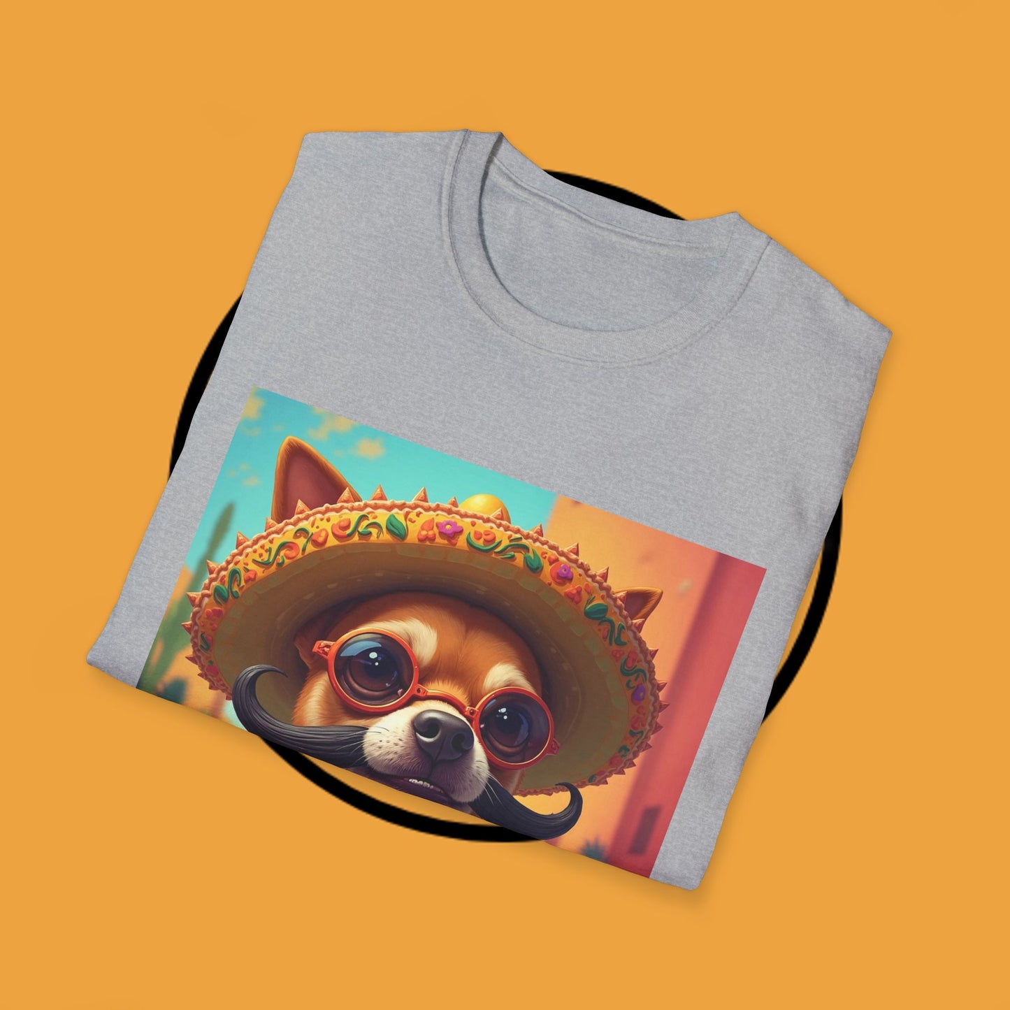 Mexican Mariachi Chihuahua T-Shirt - Cinco de Mayo Dog Art - Festive Sombrero Pet Tee - Cultural Celebration Shirt