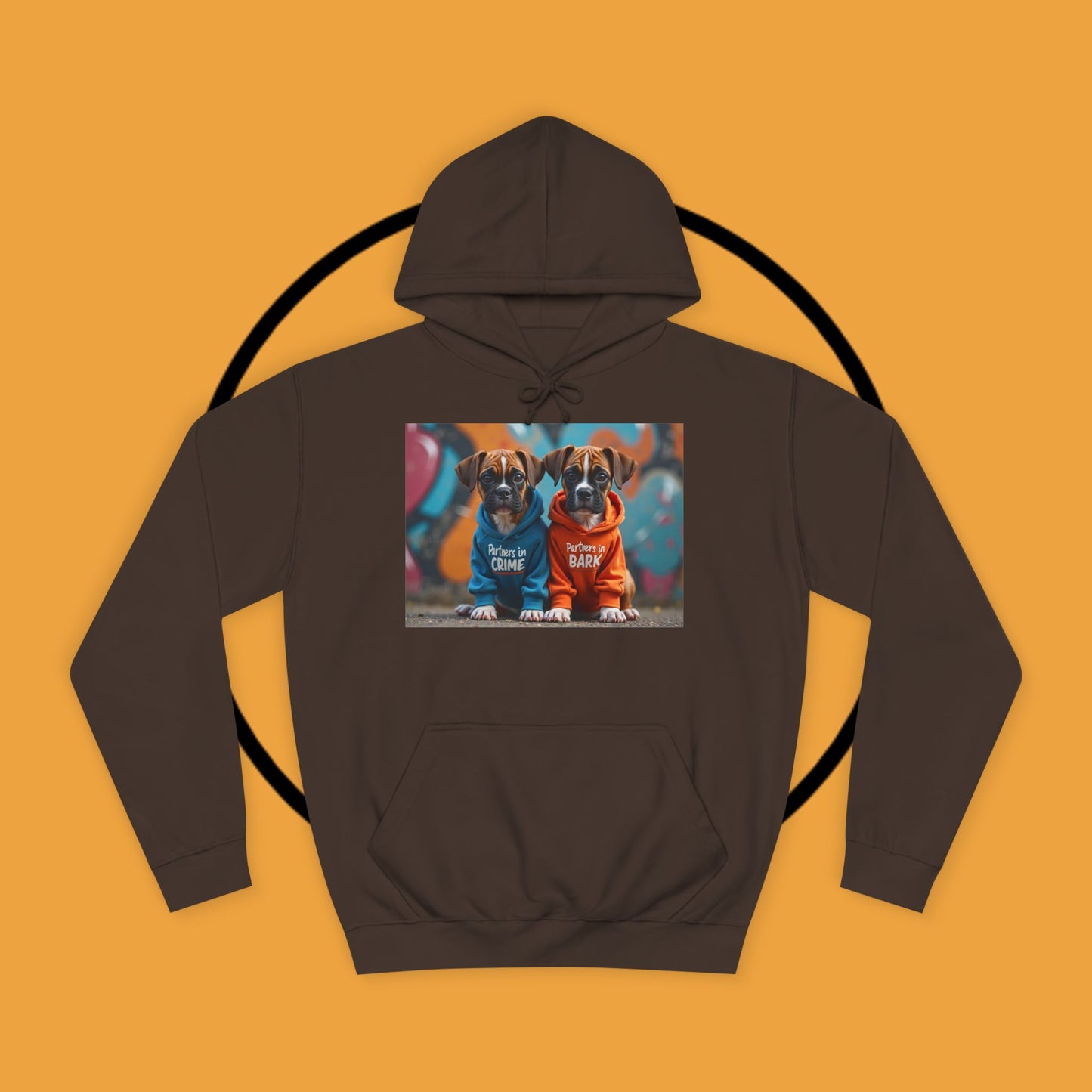 Partners in Crime & Bark Boxer Hoodie | Best Friends Dog Gift | Matching Pet Apparel | Friendship Goals